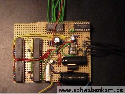 Bestückungsseite der Platine.