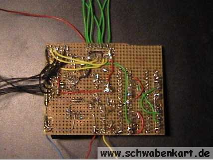 Unterseite der Platine.